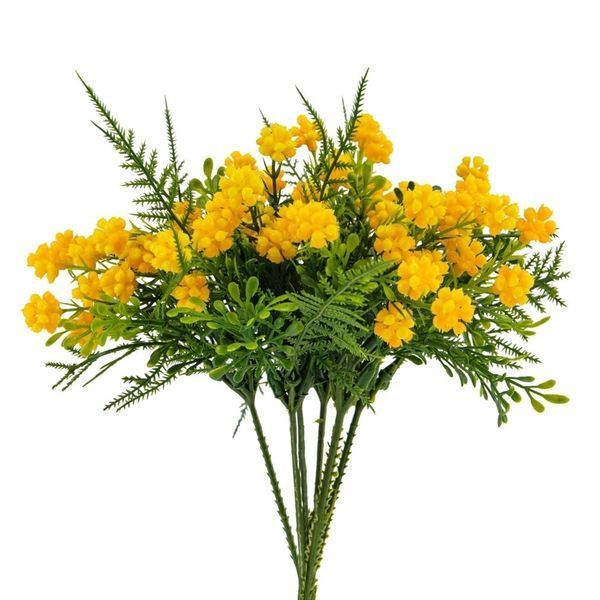 Штучний букет з 6 гілочок (23 см) (025FL/yellow) E-025FL/yellow фото