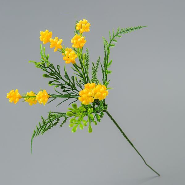 Штучний букет з 6 гілочок (23 см) (025FL/yellow) E-025FL/yellow фото