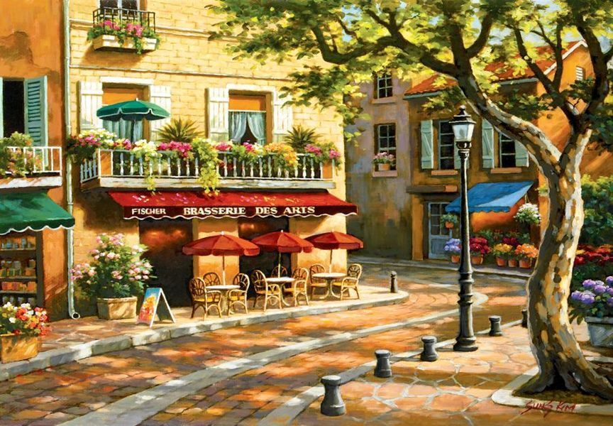 Пазл на 500 елементів "Ресторан "Brasserie des Arts", Париж, Франція. Сунг Кім" (3564), Anatolian A-3564 фото