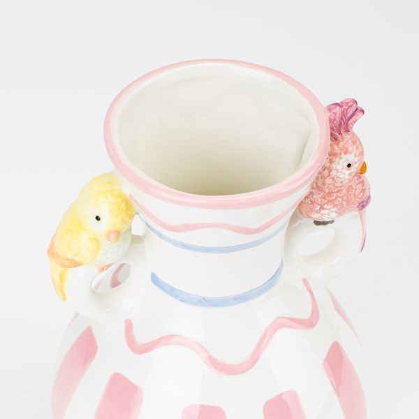 Ваза "Парочка попугаев", розовая, 24 см (5106-014/pink) E-5106014/pink фото