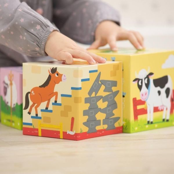 Ігрові кубики "Складання кубиків - Ферма" (60468), Trefl Baby T-60468 фото