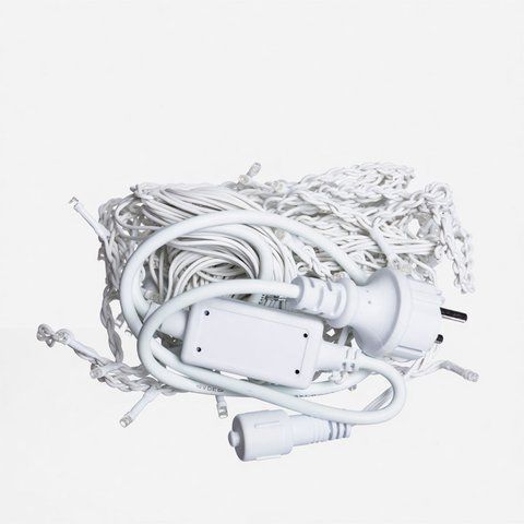 Новорічна гірлянда вулична Бахрома 6 м 105 LED білий провід Синій 6МWBL L-6МWBL фото