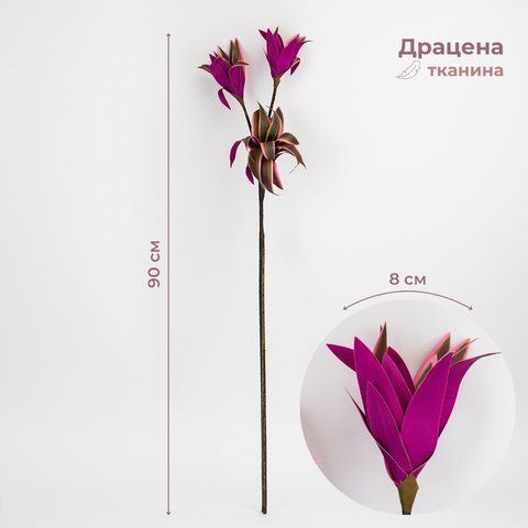 Драцена штучна, фіолетова, 90 см (2028-003/red-green) E-2028003/redgreen фото