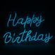 Светодиодная (LED) неоновая вывеска "Happy Birthday", от USB, голубая, 43*29 см (9318-003) E-9318003 фото 2
