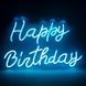 Светодиодная (LED) неоновая вывеска "Happy Birthday", от USB, голубая, 43*29 см (9318-003) E-9318003 фото 3