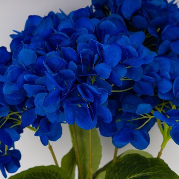 Букет гортензій, 5 бутонів, синій, 48 см (2026-008/blue) E-2026008/blue фото