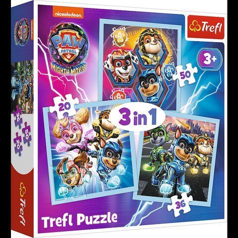 Набор пазлов 3 в 1 "Сила могучих щенков" (34869), Trefl T-34869 фото