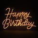 Светодиодная (LED) неоновая вывеска "Happy Birthday", от USB, оранжевая, 40*27 см (9318-006) E-9318006 фото 2