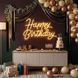 Светодиодная (LED) неоновая вывеска "Happy Birthday", от USB, оранжевая, 40*27 см (9318-006) E-9318006 фото 1