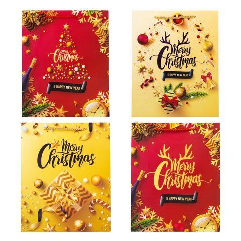 Подарунковий пакет "Christmas", 26*32 см * Рандомний вибір дизайну (9165-011) E-9165011 фото