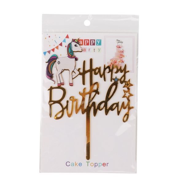 Топпер в торт "Happy Birthday" *рандомный выбор дизайна (8820-004) E-8820004 фото