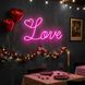 Светодиодная (LED) неоновая вывеска "Love", от сети, розовая, 70*37 см (9318-007) E-9318007 фото 1