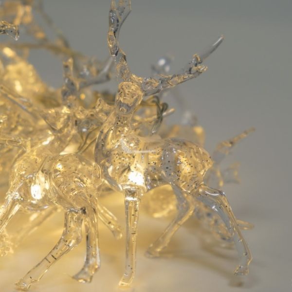 Гирлянда-штора "Олени", 10 LED, желтая, 3 м, от электросети (9133-027) E-9133027 фото