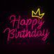 Светодиодная (LED) неоновая вывеска "Happy Birthday", от USB, розовая, 38*28 см (9318-002) E-9318002 фото 2