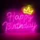 Светодиодная (LED) неоновая вывеска "Happy Birthday", от USB, розовая, 38*28 см (9318-002) E-9318002 фото 3