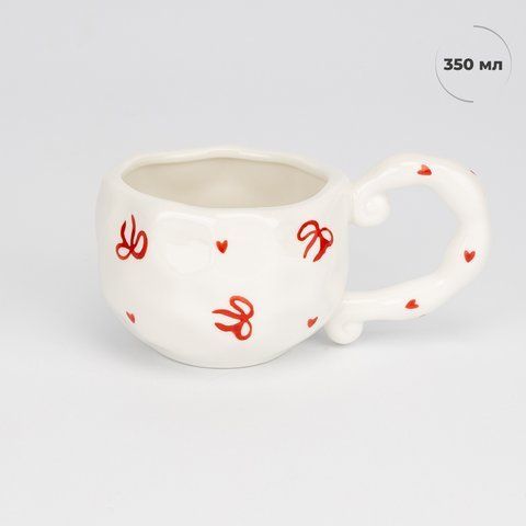 Чашка "Червоні бантики", 350 мл (9295-022) E-9295022 фото