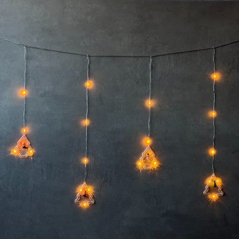 Гірлянда-штора "Сніговики", 110 LED, жовта, 3 м, від електромережі (9133-029) E-9133029 фото