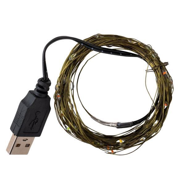 Гірлянда "Роса" 100 LED, різнокольорова, 10 м, від USB (9133-015) E-9133015 фото
