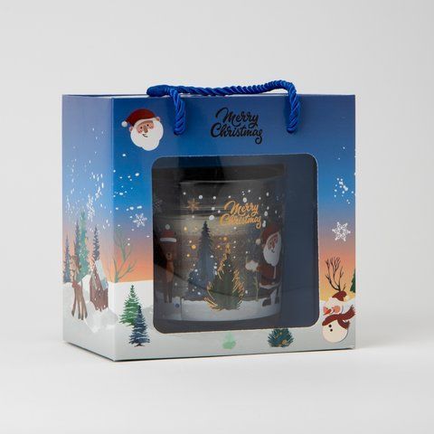 Свічка ароматична у склі &laquo;Merry Christmas&raquo; з ароматом печива * Рандомний вибір дизайну (9407-015) E-9407015 фото