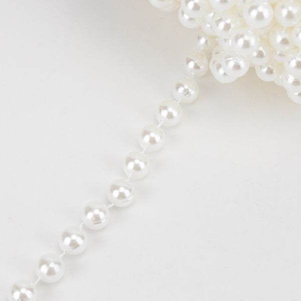 Гирлянда из бусин, кремовая, 15 м (9302-012) E-9302012 фото