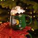 Чашка фарфоровая с крышкой Christmas 400 (мл) Зеленый Yiwu FM-CS-41A L-FM-CS-41A фото 2