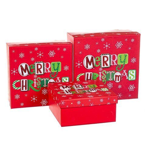 Набір з 3 коробок "Merry Christmas" 20*20*9,5 (8211-005) E-8211005 фото