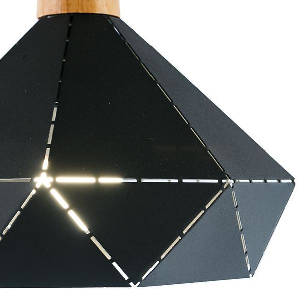 Люстра підвіска чорна з полігональним дизайном (ZD038B/D300 (black)) E-ZD038B/D300 (black) фото