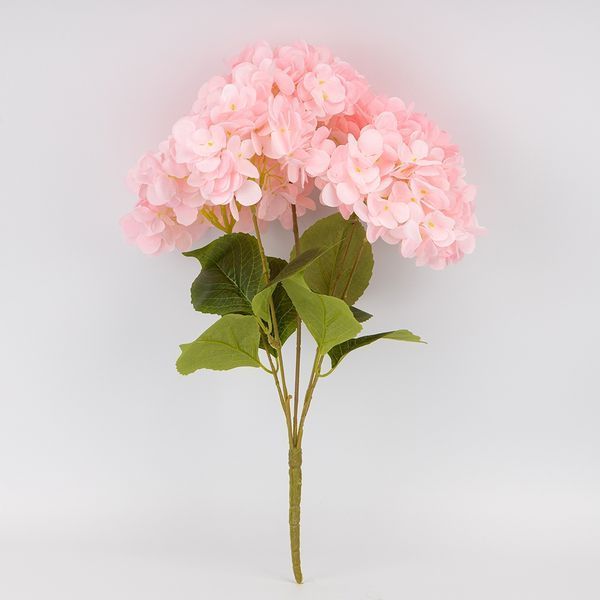 Букет гортензій, 5 бутонів, світло-рожевий, 48 см (2026-008/pink) E-2026008/pink фото
