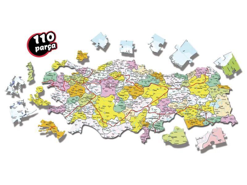 Пазл из 110 деталей, &laquo;Карта Турции: Провинции&raquo;, (7401) Anatolian A-7401 фото