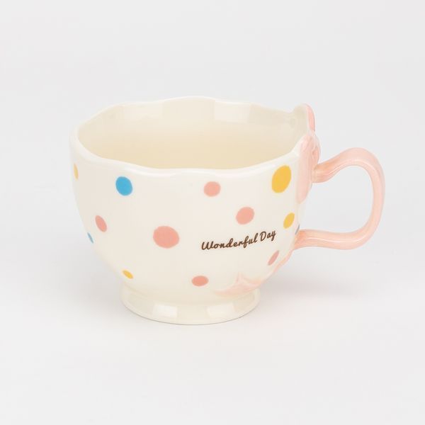 Кружка з блюдцем "Wonderful day", рожева, 300 мл (9304-035) E-9304035 фото