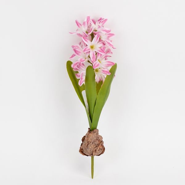 Гіацинт штучний з цибулиною, рожевий, 35 см (2028-029/dk.pink) E-2028029/dk.pink фото