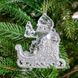 Ялинкова іграшка "Срібний Дід Мороз на санях" (009NR/silver) E-009NR/silver фото 2