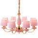 Люстра подвесная светло-розовая на 8 ламп (BL002/8pink) (BL002/8pink) E-BL002/8pink фото 2