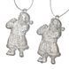 Набір прикрас "Срібні фігурки Діда Мороза" (013NR/silver) E-013NR/silver фото 1
