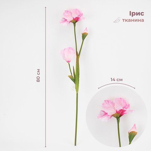 Штучний ірис, рожевий, 80 см (2026-030/pink) E-2026030/pink фото