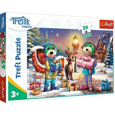 Пазл на 24 maxi элемента "Зимнее время с Трефликами" (14360), Trefl T-14360 фото