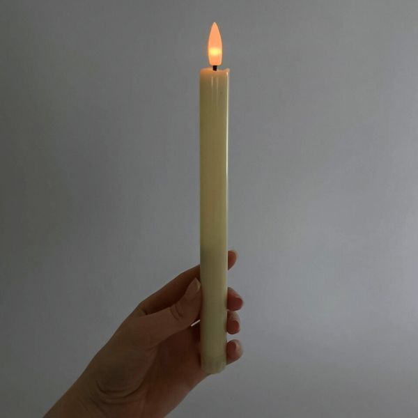 Набор из 2 светодиодных свечей (LED), айвори, 26 см (6032-007) E-6032007 фото